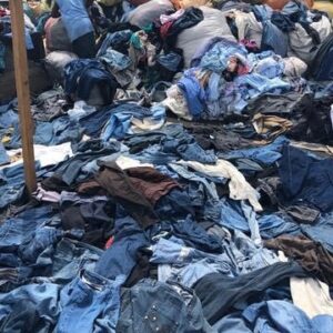 Jeans clothes being selected for Upcycling at Kantamanto